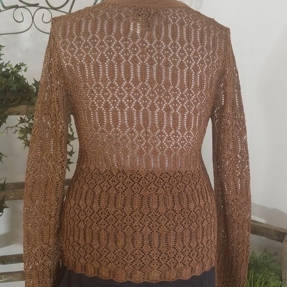 NWOT Nicole Miller Chestnut Cardigan - Picture 3 of 6